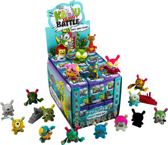 Dunny - Kaiju Dunny Battle Mini Series Blind Box 3” Vinyl Figure by Clutter (Display of 24)
